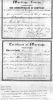 Marriage certificate for Ollison King and Martha Weaver