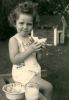 A young Barbara Dyal Barritt picnicing